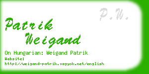 patrik weigand business card